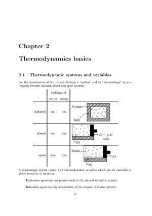 Chapter 2 Thermodynamics Basics