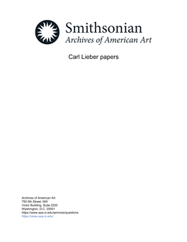 Carl Lieber Papers
