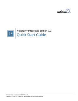 Netbrain Integrated Edition Quick Start Guide