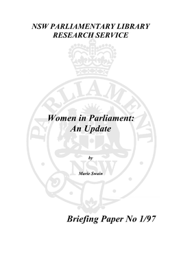 Women in Parliament: an Update