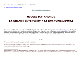 Miguel Matamoros En Interview-27-01-17-1