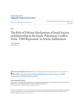 The Role of Defense Mechanisms of Israeli Society in Relationship to The