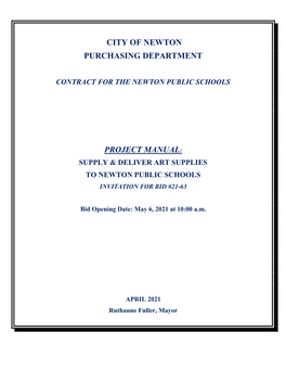City of Newton Purchasing Department