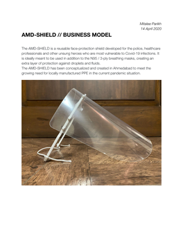 Amd-Shield // Business Model
