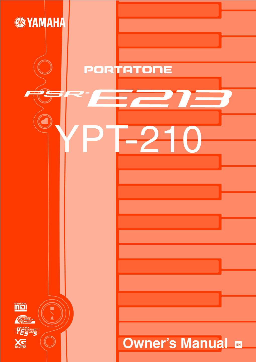 PSR-E213/YPT-210 Owner's Manual