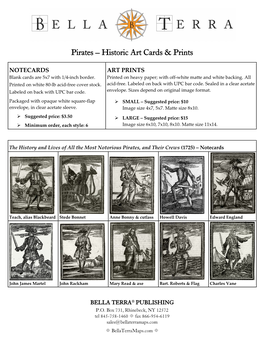 Pirates – Historic Art Cards & Prints