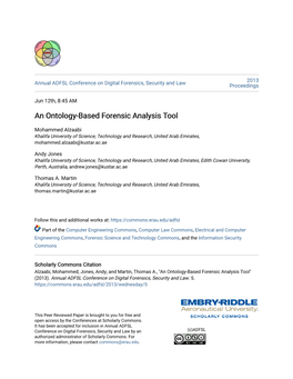 An Ontology-Based Forensic Analysis Tool