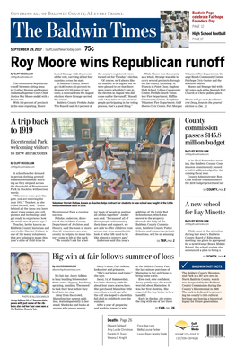 Roy Moore Wins Republican Runoff