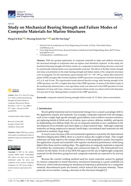 Study on Mechanical Bearing Strength and Failure Modes of Composite Materials for Marine Structures