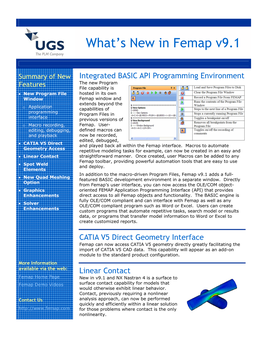 Femap 9.1 Fact Sheet