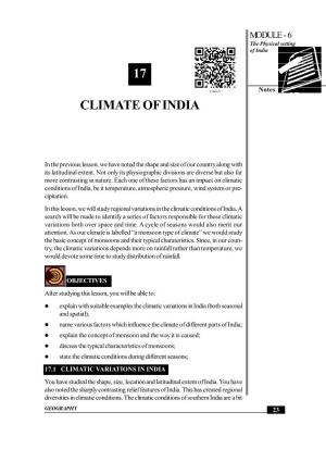 17 Climate of India