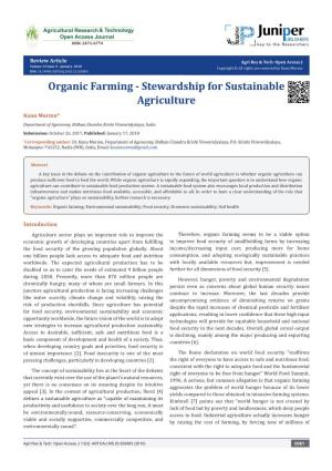 Organic Farming - Stewardship for Sustainable Agriculture