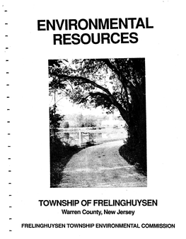FRELINGHUYSEN - Warren County, New Jersey FRELINGHUYSEN TOWNSHIP ENVIRONMENTAL COMMISSION