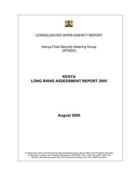 Kenya Long Rains Assessment Report 2005