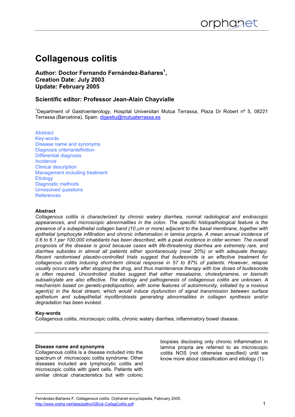 Collagenous Colitis