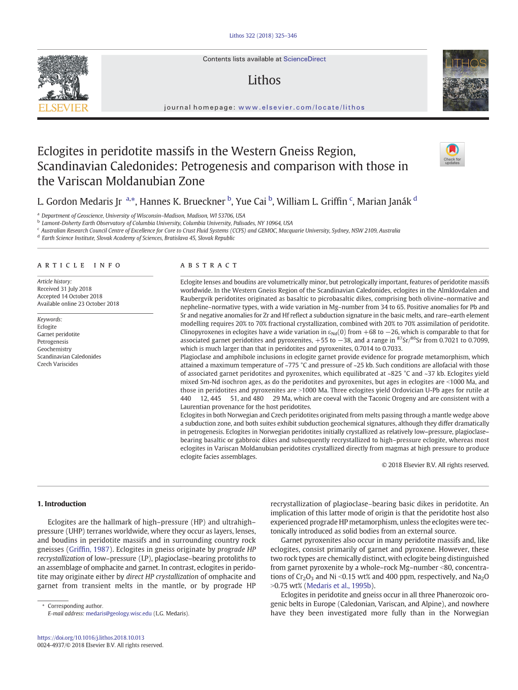 Eclogites in Peridotite Massifs in the Western Gneiss Region, Scandinavian Caledonides: Petrogenesis and Comparison with Those in the Variscan Moldanubian Zone