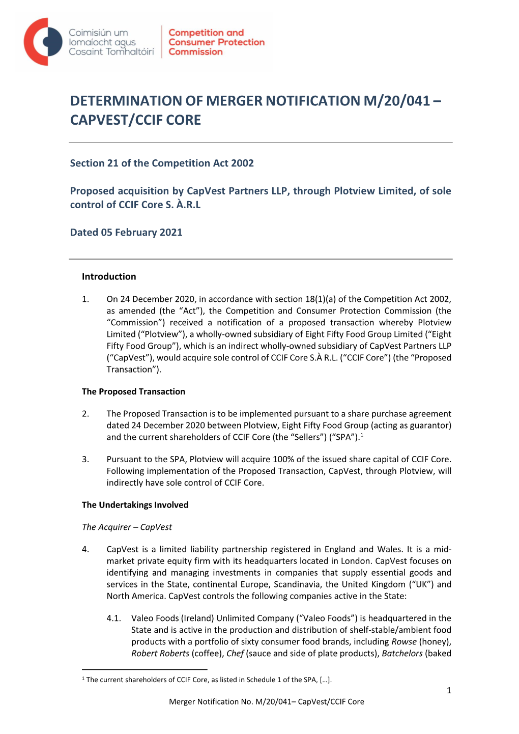 Capvest/Ccif Core