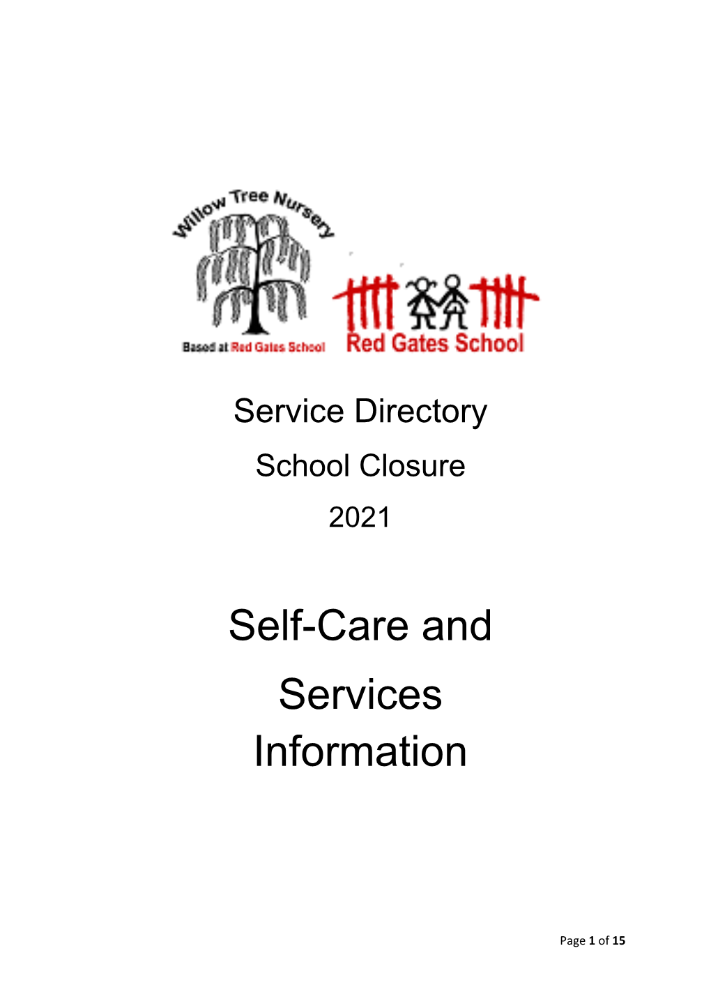 Self-Care and Services Information