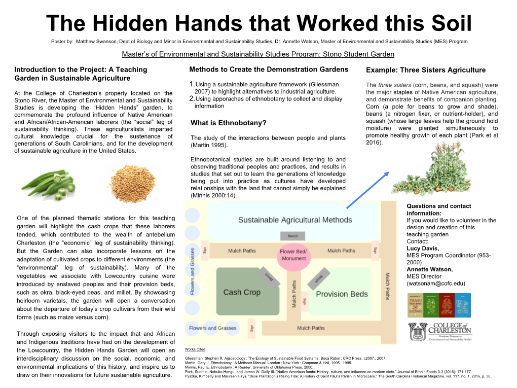 What Is Ethnobotany? Introduction to the Project: a Teaching Garden In