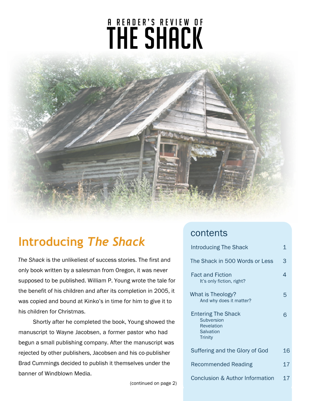 A Reader's Review of the Shack” (.Pdf)