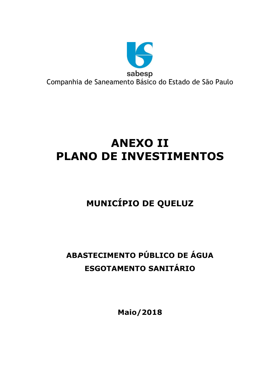 Anexo Ii Plano De Investimentos