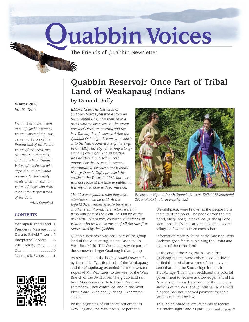Winter 2018 Quabbin Voices Newsletter