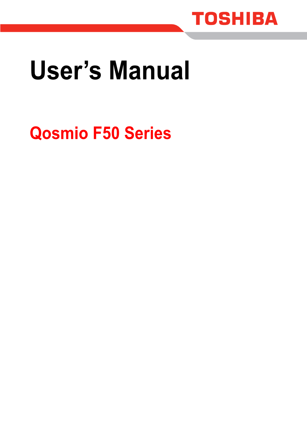 Qosmio F50 User's Manual