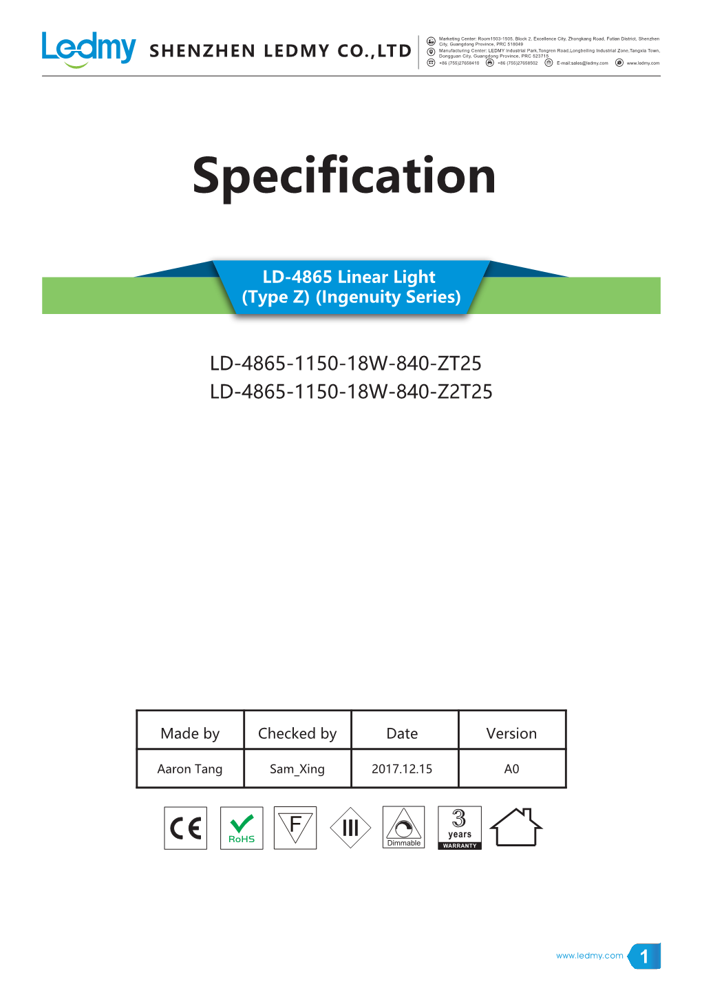 LD4865 Z Series (EN)