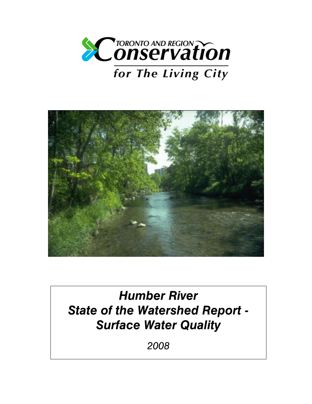 Humber River State of the Watershed Report – Surface Water Quality