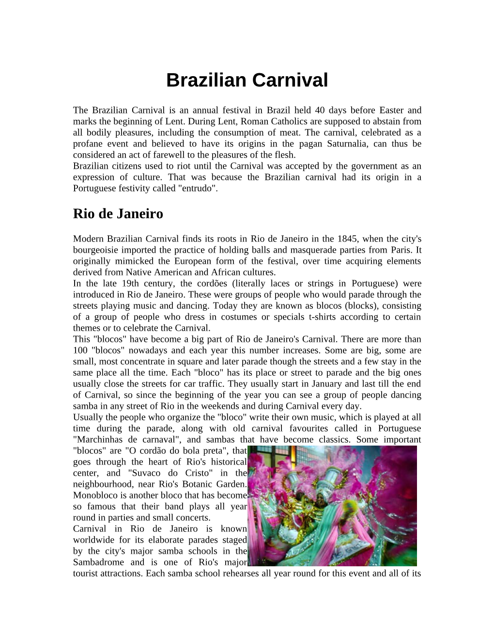 Brazilian Carnival