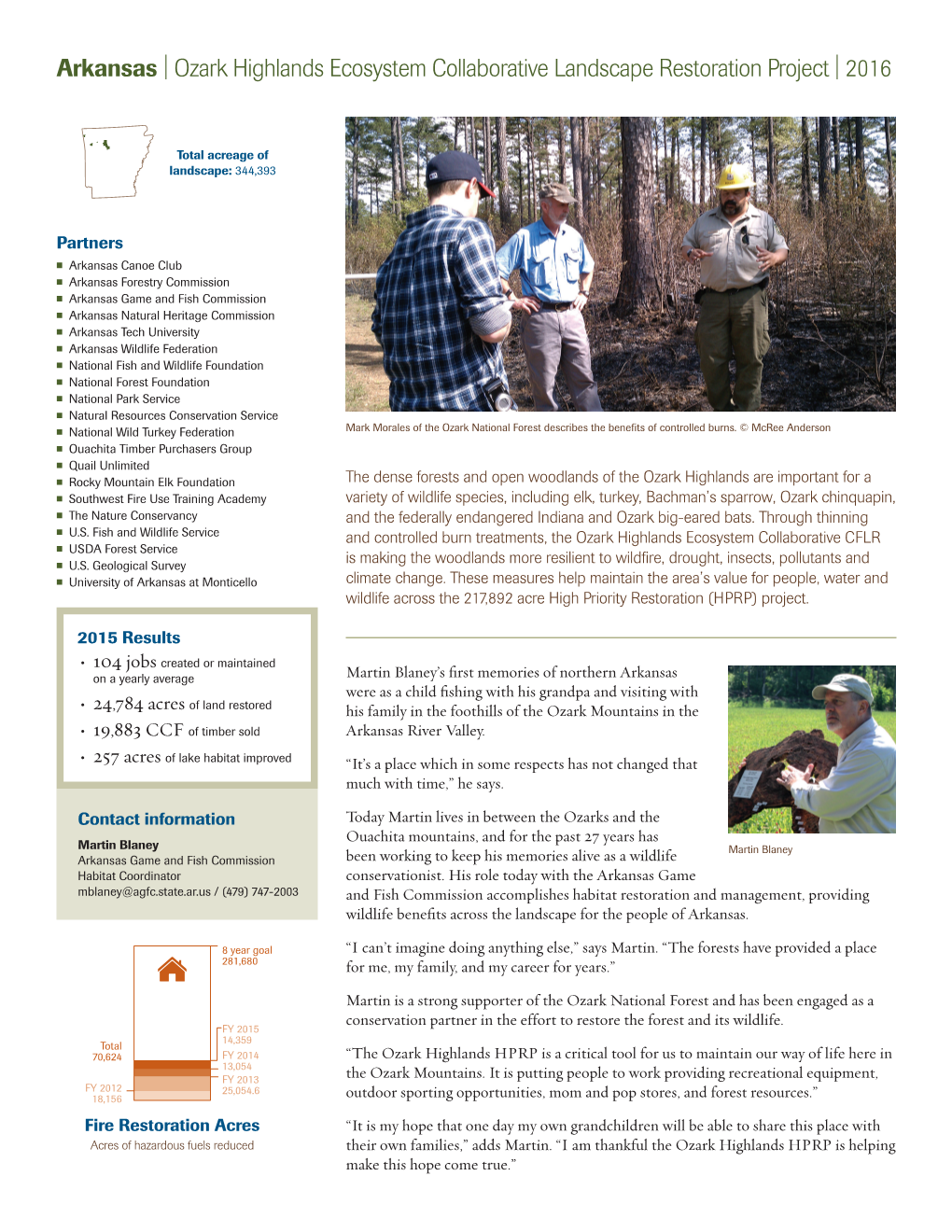 Arkansas | Ozark Highlands Ecosystem Collaborative Landscape Restoration Project | 2016