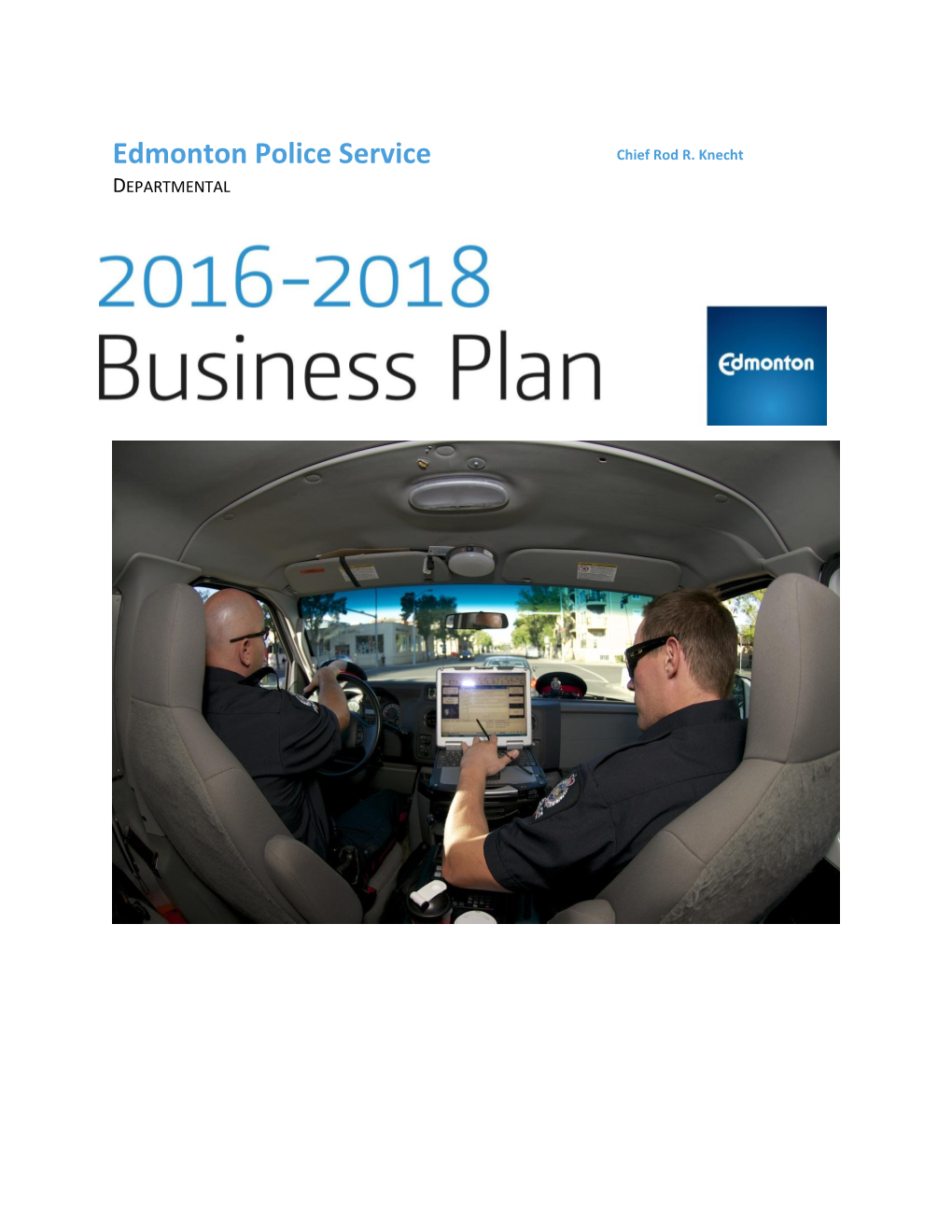 2016-2018 Business Plan Edmonton Police Services