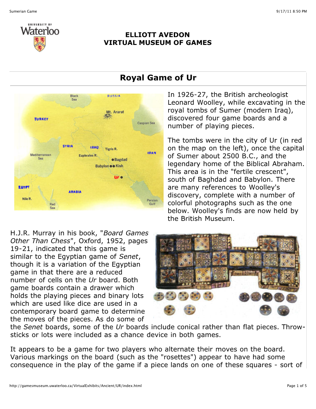 Royal Game of Ur