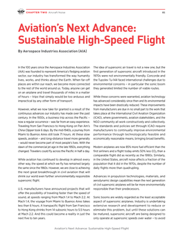 Sustainable High-Speed Flight by Aerospace Industries Association (AIA)