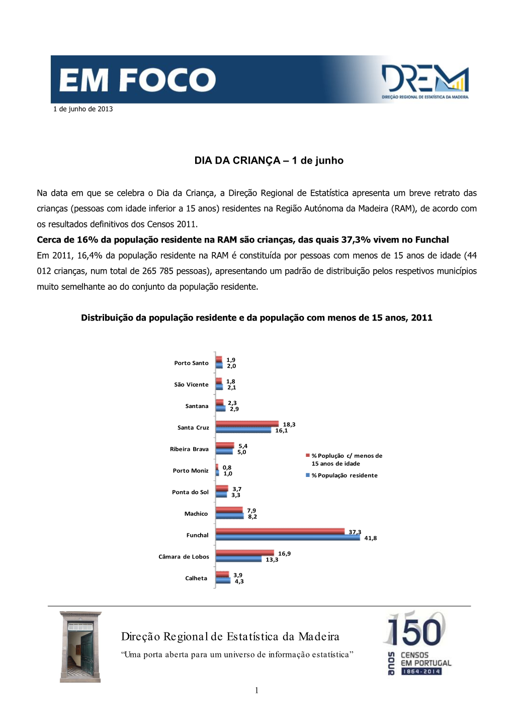 Direção Regional De Estatística Da Madeira “Uma Porta Aberta Para Um Universo De Informação Estatística”