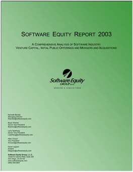 Software Equity Report 2003