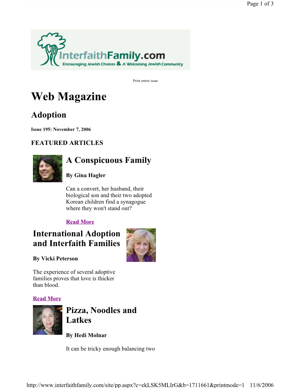 Web Magazine Adoption