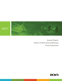 Annual Report Notice of 2018 Annual Meeting Proxy Statement CONTENTS