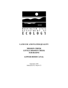 Land Use and Water Quality