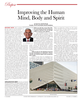 To Download a PDF of an Interview with Eli Broad, Founder, the Eli