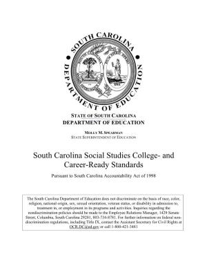 2020 Social Studies College- and Career-Ready Standards