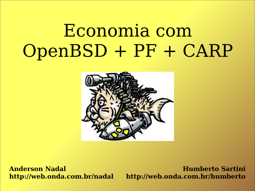 Economia Com Openbsd + PF + CARP