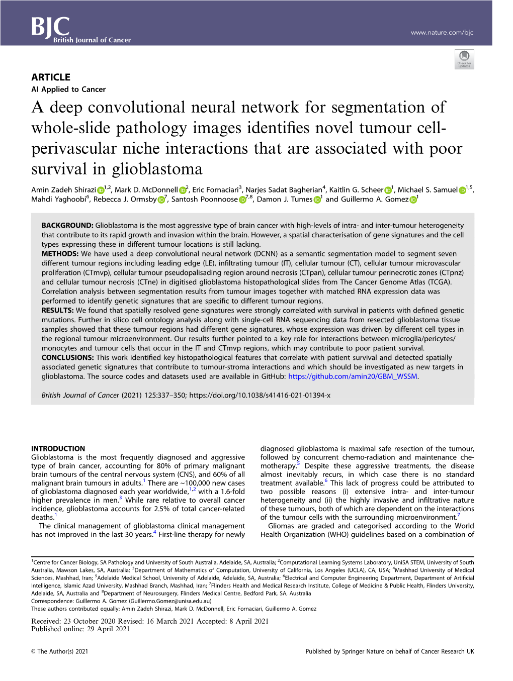 A Deep Convolutional Neural Network for Segmentation of Whole-Slide
