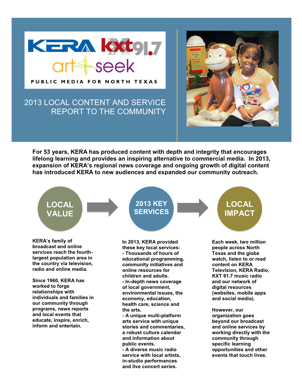 2013 Local Content and Service Report to the Community
