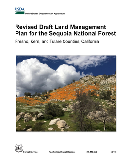 Revised Draft Land Management Plan for the Sequoia National Forest Fresno, Kern, and Tulare Counties, California