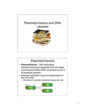 Plasmids/Vectors and DNA Libraries Plasmids/Vectors