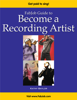 Fabjob Guide to Become a Recording Artist