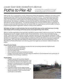 Paths to Pier 42 Temporary Public Art and Events