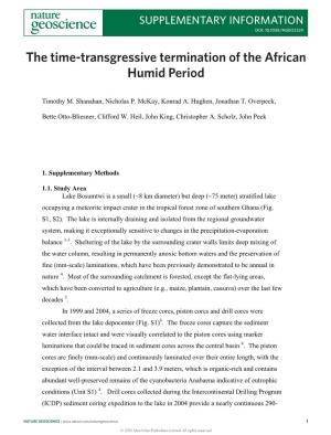The Time-Transgressive Termination of the African Humid Period