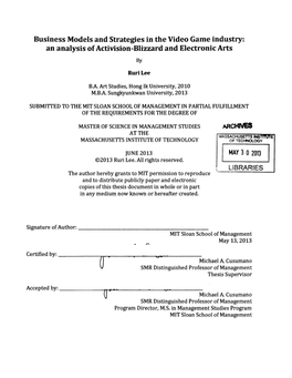 An Analysis of Activision-Blizzard and Electronic Arts